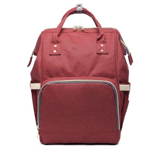 Sac à dos à langer pratique pour mamans bordeaux