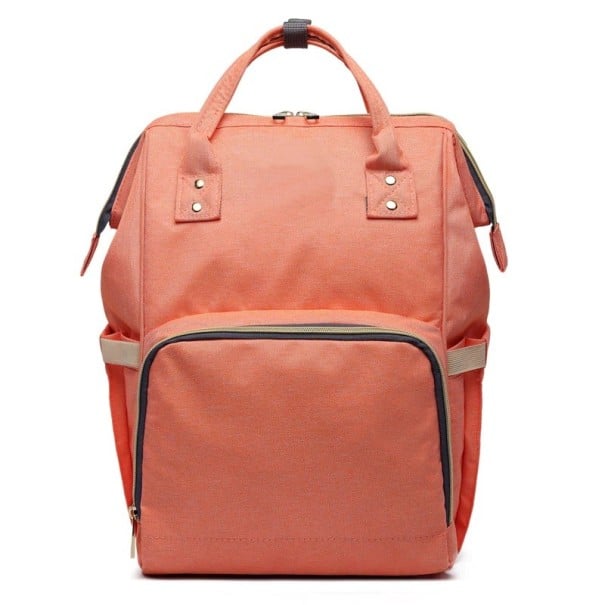 Sac à dos à langer pratique pour mamans orange
