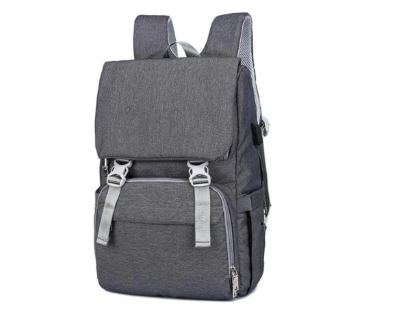 Sac à dos de voyage pour poussette gris foncé