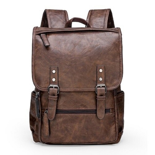 Sac à dos en cuir pour homme E1157 marron