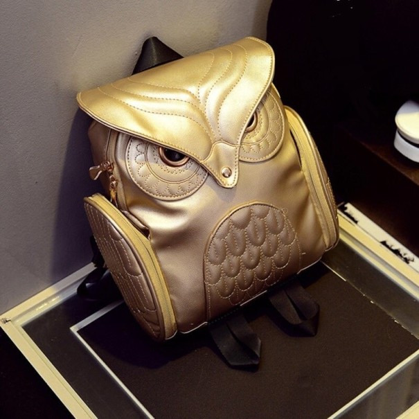 Sac à dos pour femme hibou doré