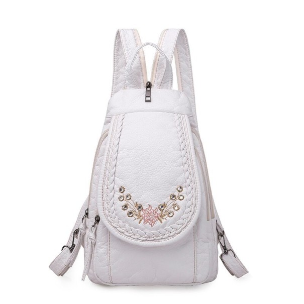 Sac à dos pour femmes E694 blanc 1