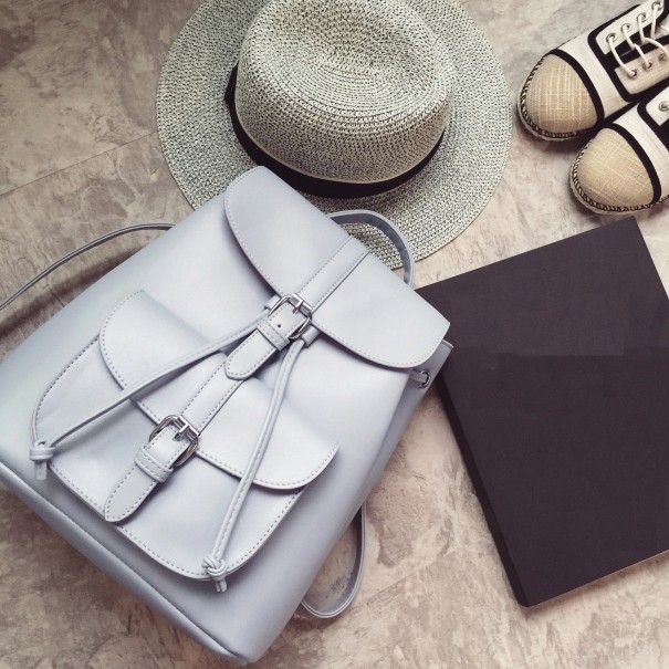 Sac à dos pour femmes E818 gris clair