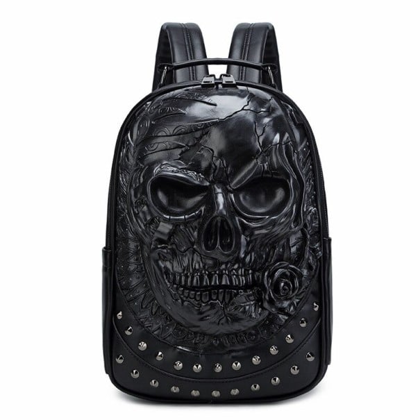 Sac à dos pour homme avec skull E962 noir