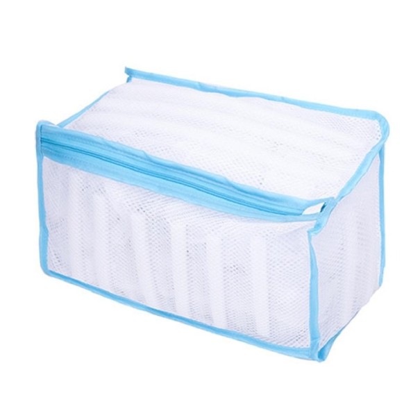 Sac à linge et à chaussures bleu clair