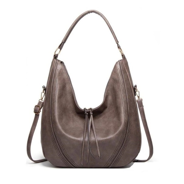 Sac à main en cuir pour femme M1493 gris foncé 2