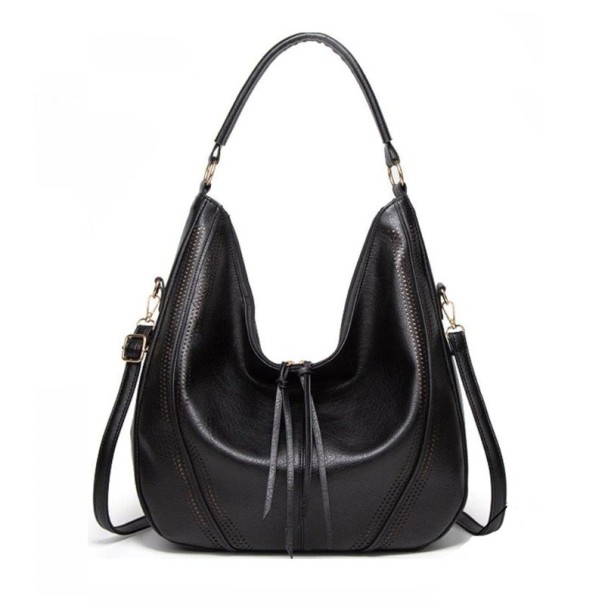 Sac à main en cuir pour femme M1493 noir 2