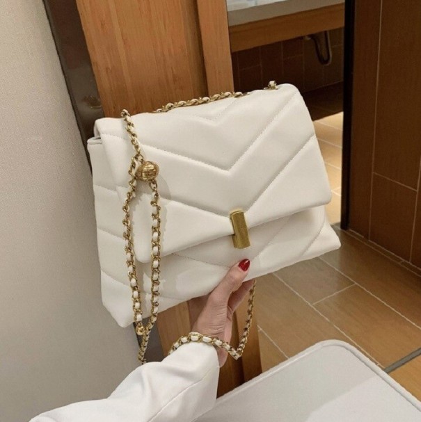 Sac à main en cuir pour femmes M1449 blanc