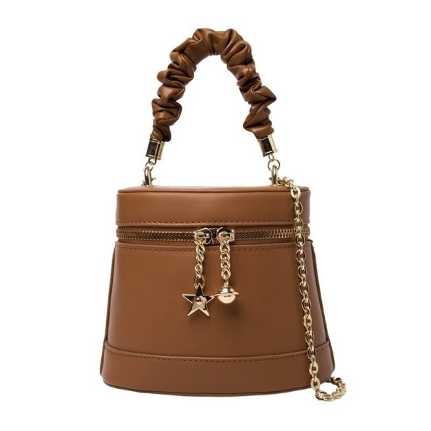 Sac à main en cuir pour femmes M1674 marron