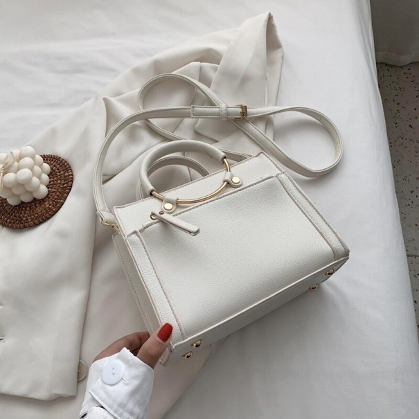 Sac à main en cuir pour femmes M1775 crème