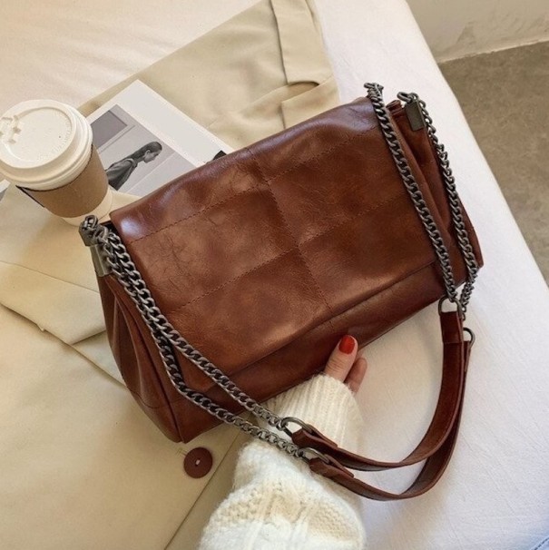 Sac à main en cuir pour femmes M714 marron