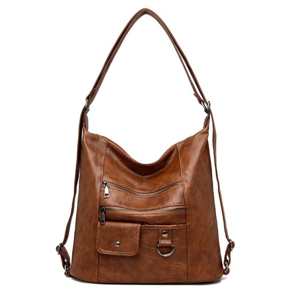 Sac à main en cuir pour femmes M743 marron