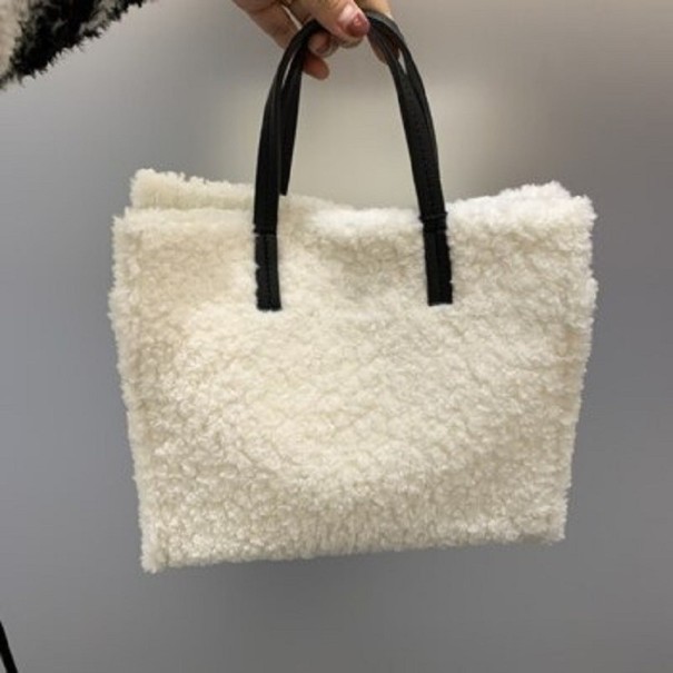 Sac à main en laine pour femmes M1549 crème