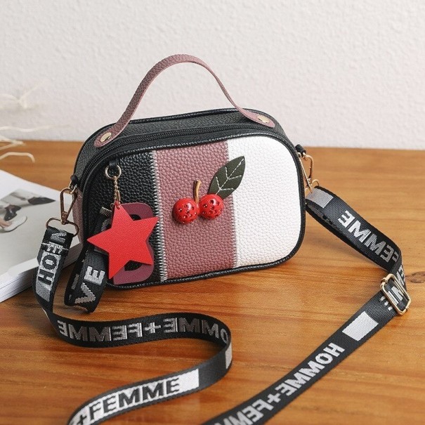 Sac à main pour femmes avec des cerises vieux rose