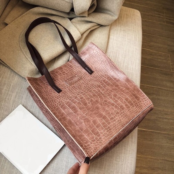 Sac à main pour femmes avec motif serpent M978 vieux rose