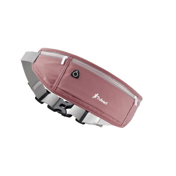 Sac banane de sport universel 49 x 11 cm Sac de fitness caché Sac banane de course étanche Sangle réglable Accessoire de sport de plein air violet