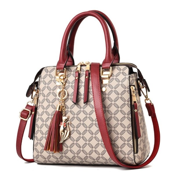 Sac bandoulière pour femmes M1497 bordeaux 1