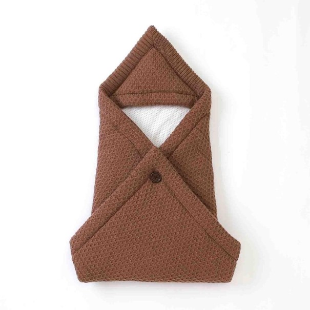 Sac de couchage d'hiver avec bouton marron