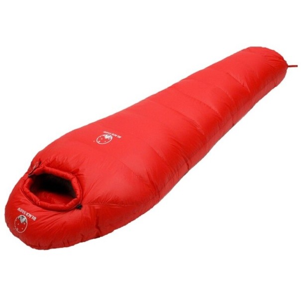 Sac de couchage en duvet rouge
