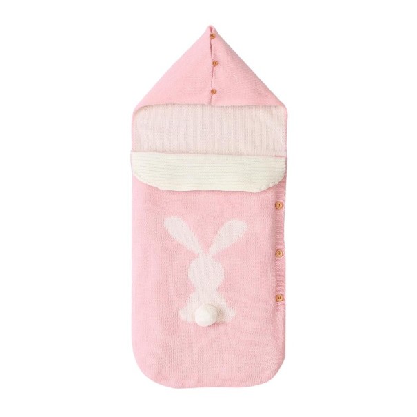 Sac de couchage pour enfant avec un lapin rose