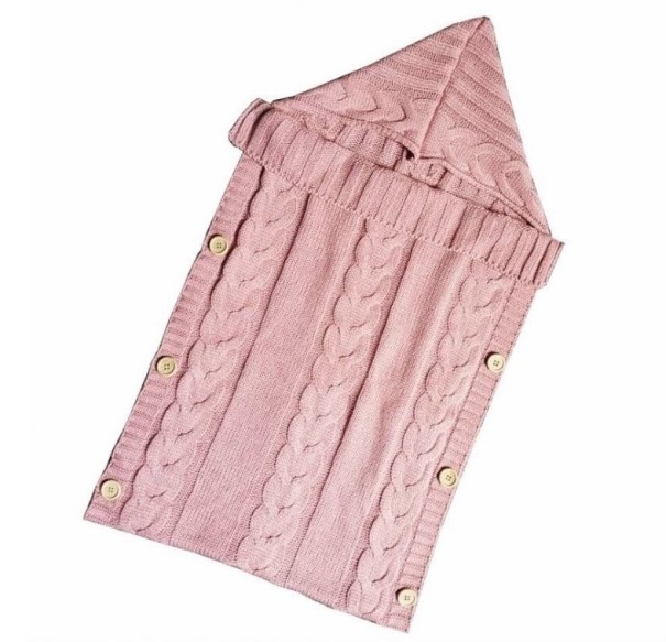 Sac de couchage tricoté pour enfants E450 rose