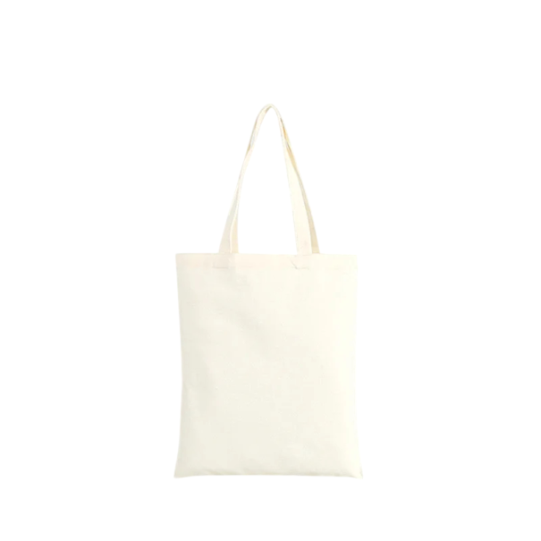 Sac de courses en toile avec poignées en coton 29x32 cm beige grand sac pour les courses et le transport quotidien d'objets 1