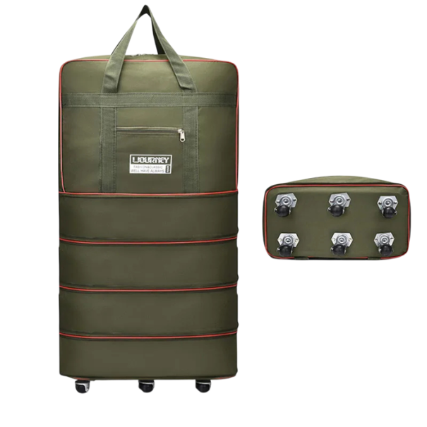 Sac de voyage pliable à quatre couches sur roulettes 48 x 26 x 95 cm Sac de voyage extensible en tissu Oxford Grande valise sur roulettes 1