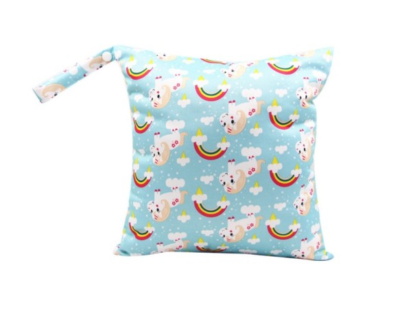 Sac de voyage pour couches pour bébé Sac à main imperméable en polyester avec une poignée Dimensions 28 x 30 cm Pliable pour voyager avec un enfant 1