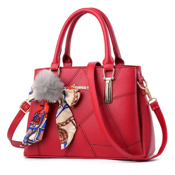 Sac en cuir pour femme M1092 rouge
