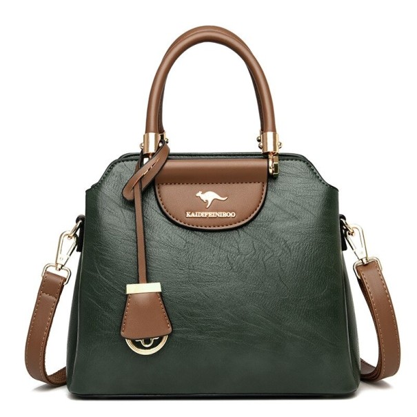 Sac en cuir pour femme M1700 vert foncé