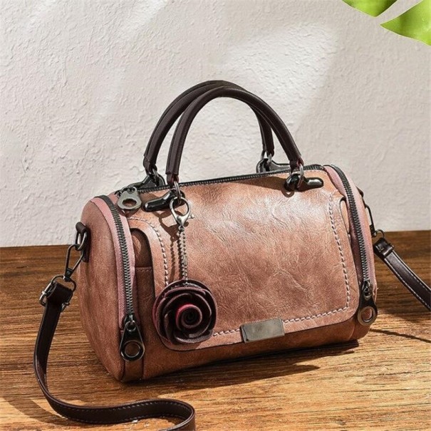Sac en cuir pour femmes M1642 vieux rose
