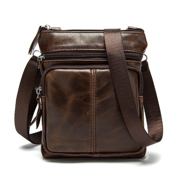 Sac en cuir pour homme T435 café