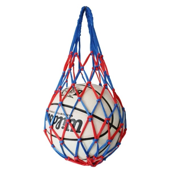Sac en filet pour ballons de sport Entraîneur automatique de football Sac portable pour basketball volleyball football Équipement sportif résistant à porter rouge