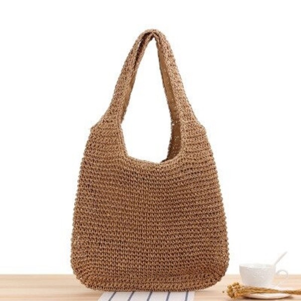 Sac en paille pour femme M1374 marron