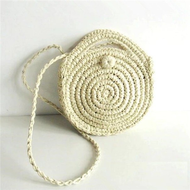 Sac en paille pour femme M808 crème