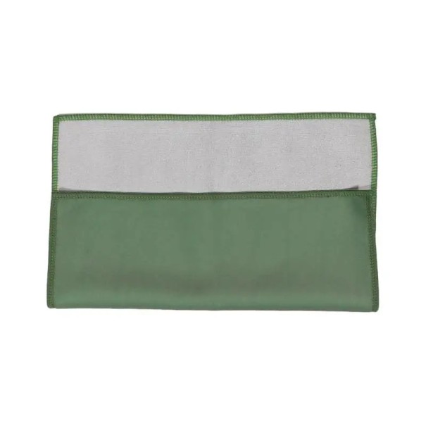 Sac en tissu pliable pour appareil photo 30 x 30 cm Housse de protection en peluche contre les rayures Étui compact pour matériel vert
