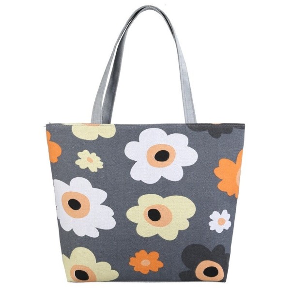 Sac en toile pour femmes fleurs M1280 1