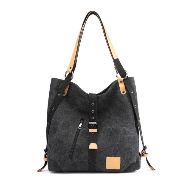 Sac en toile pour femmes M1077 noir