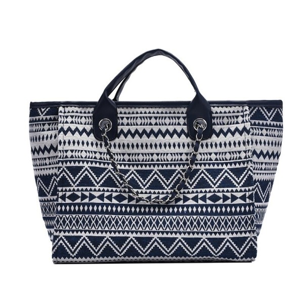 Sac en toile pour femmes M1122 bleu foncé