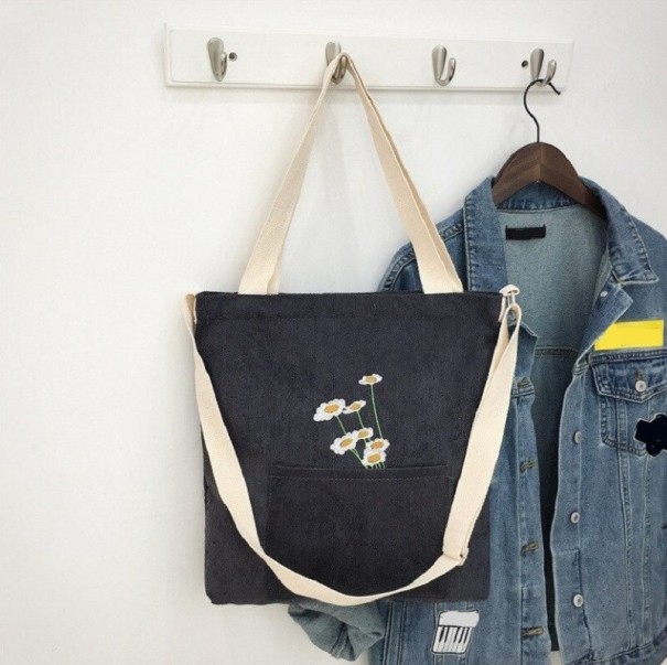 Sac en toile pour femmes M1131 gris foncé