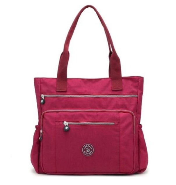 Sac en toile pour femmes M1137 bordeaux