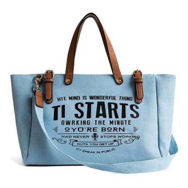 Sac en toile pour femmes M1147 bleu clair