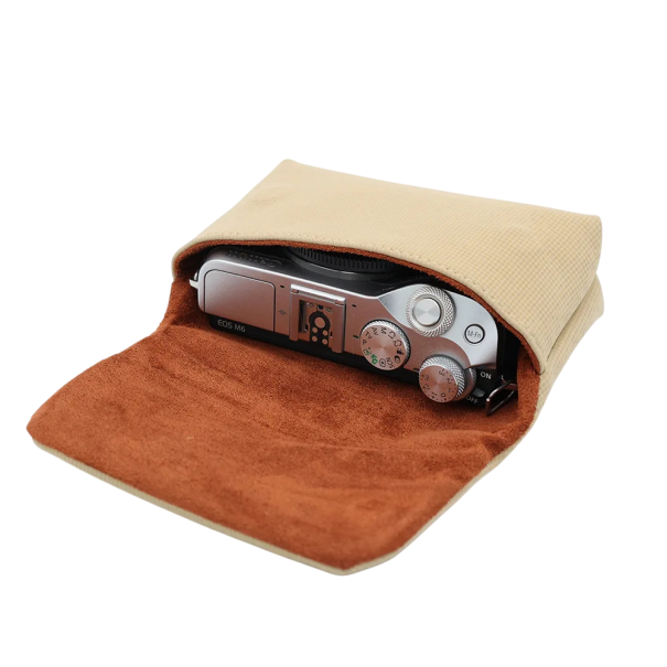 Sac photo portable 11 x 7 x 4 cm Étui de protection pour Sony ZV1 ZVE10 Canon G7X III protection de voyage compacte kaki
