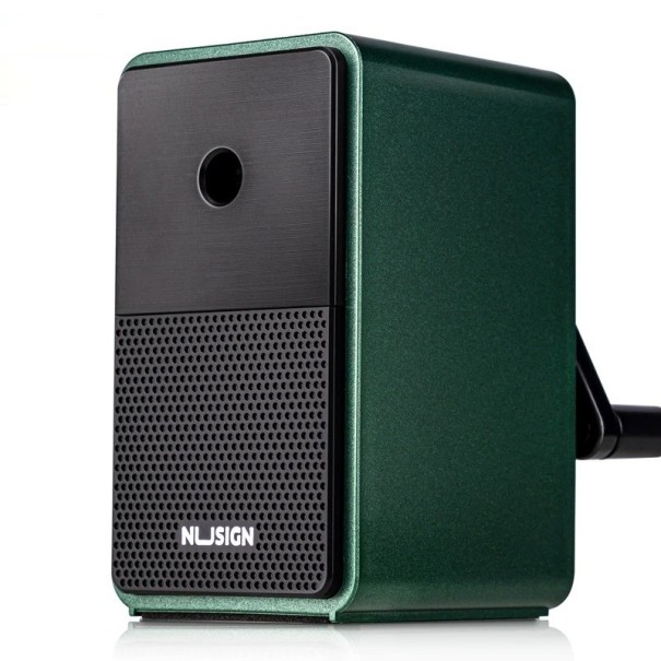 Sacapuntas elegante Sacapuntas manual con manivela Sacapuntas con manivela Sacapuntas ajustable Sacapuntas de sobremesa con 5 niveles ajustables 10,4 x 6,1 x 10,9 cm verde