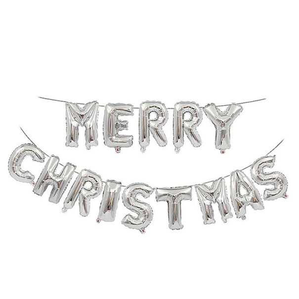 Sacca di palloncini natalizi argento