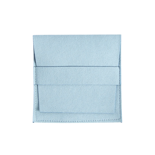 Sacchetti in tessuto per gioielli set da 5 pz 6,2x6,2 cm confezioni colorate in tessuto per regali e piccoli oggetti per imballare blu