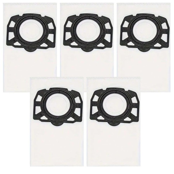 Sacchetti per aspirapolvere Kärcher 5 pz 52 × 38 cm Sacchetti di ricambio per modelli WD2 Plus WD3 SE4002 KFI 357 KA 40 2.863-314.0 Alta efficienza di filtrazione 1
