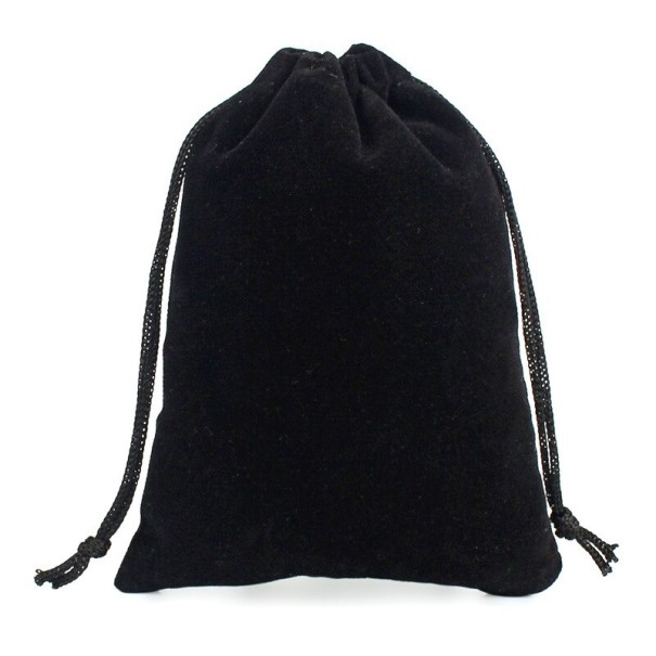 Sachet cadeau en velours 50 pcs noir S
