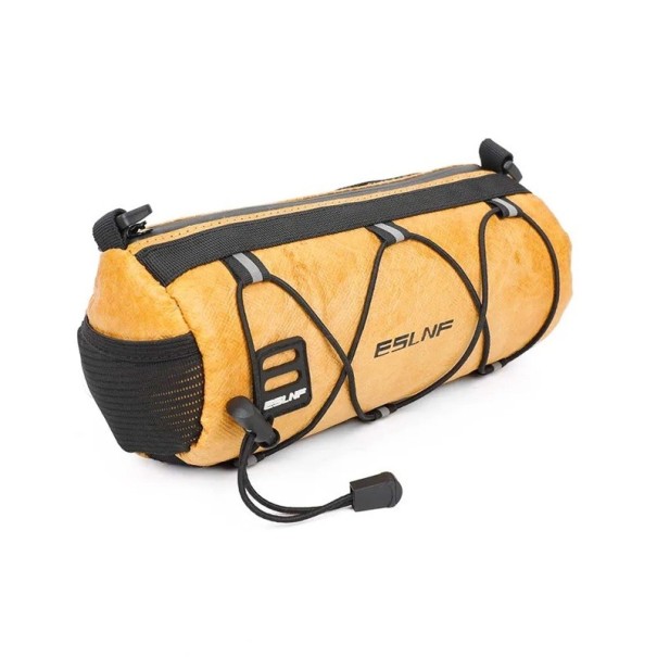 Saco de bicicleta impermeável 25×10 cm Saco de grande capacidade com elementos reflexivos Saco prático para o quadro da bicicleta Espaço de armazenamento para ciclistas amarelo