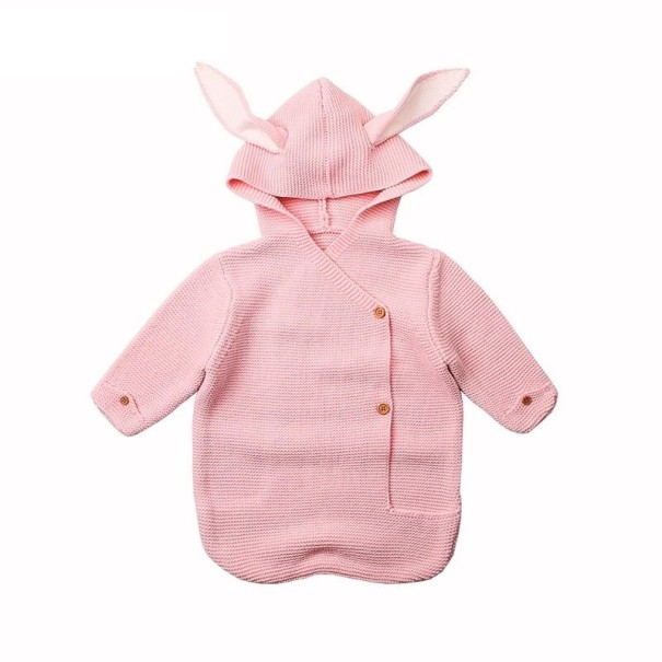 Saco de conejo con mangas rosa
